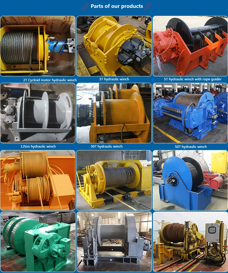 Heavy Duty Marine Hydraulic Winch 200 Ton with Electric Driven Hpu System